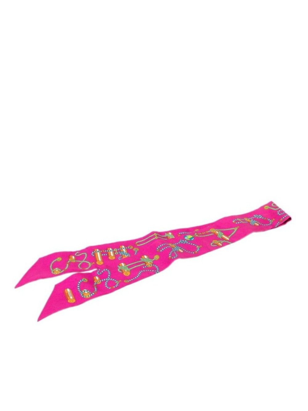 Hermes Twilly Cordages Scarf Purple Silk - Picture 1 of 6